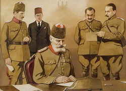 Hasan Tahsin Paşa Selanik'i teslim ederken