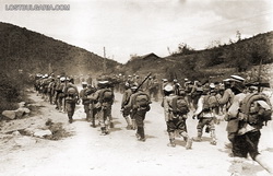 1.Balkan Savaşı'nda yürüyüş halinde bir Bulgar taburu