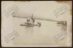 Edirne yakınlarında Meriç Nehrinde ulaşım 1912