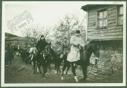 1. Çatalca Savaşı sonrası Nazım Paşa, Reşid Paşa ve Ali Rıza Bey, Playa köyünde mütareke görüşmelerinde