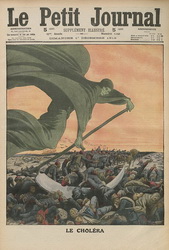 1.Balkan Savaşında asker ve sivil pek çok kişiyi öldüren kolera salgınını tasvir eden Fransa-Paris'te ki, 1 Aralık 1912 tarihli Le Petit Journal gazetesi kapağı