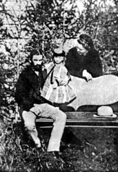 I. Carol ailesiyle. Kızı daha sonra öldü 1873