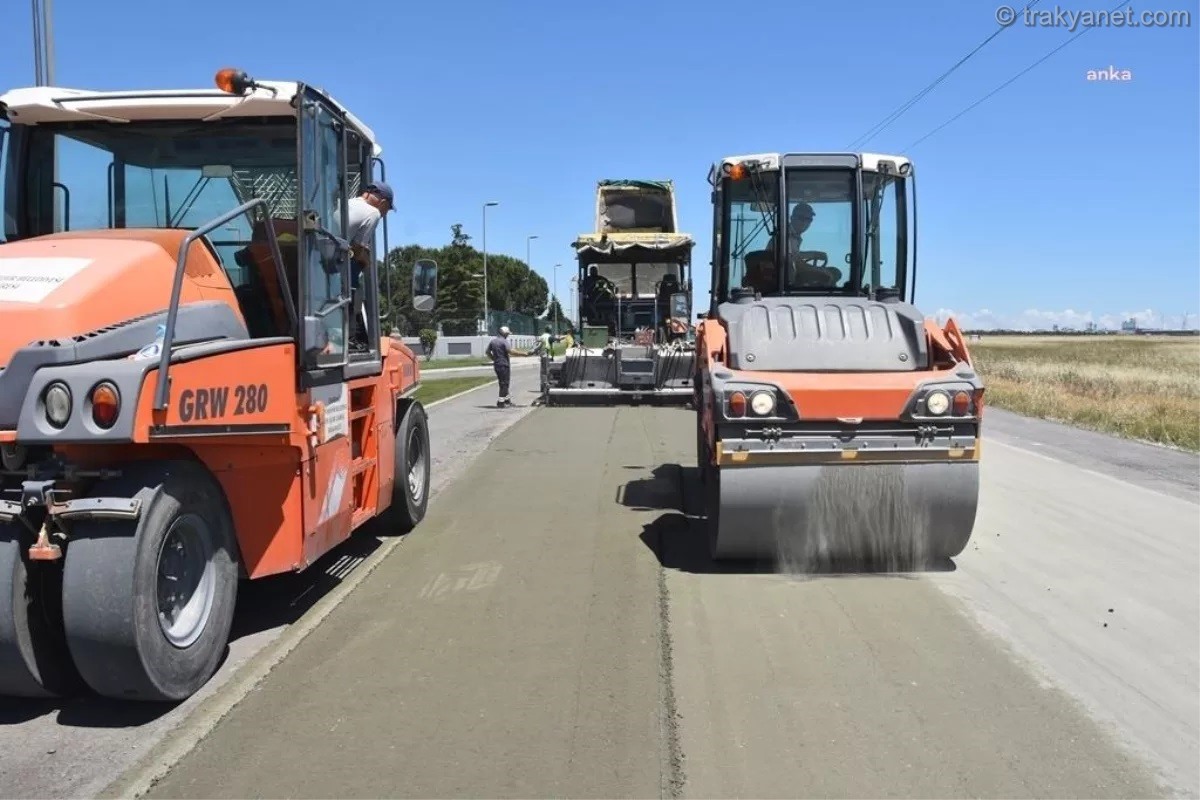 Çerkezköy ve Ergene İlçelerinde Beton Yol Serim Çalışması Tamamlandı