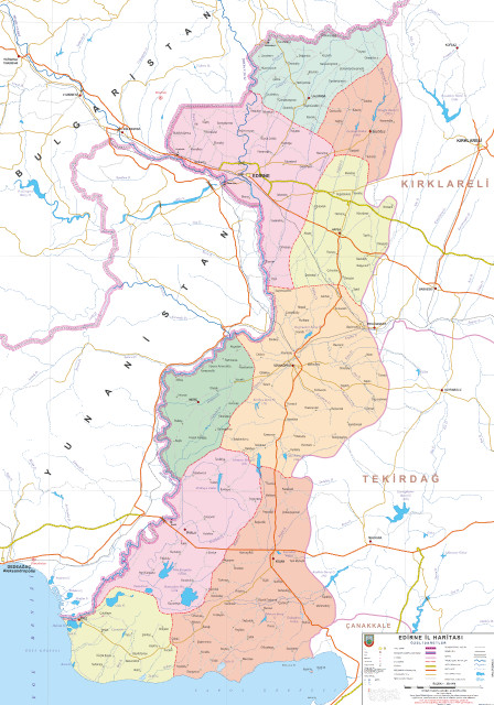 Edirne İdari Haritası