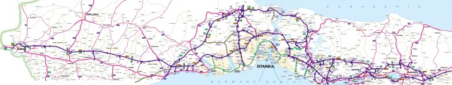 İstanbul Otoyolları Haritası