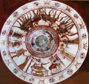 Frescoes Inside the Dome of the Tumulus in Kazanlak